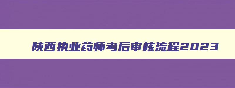 陕西执业药师考后审核流程2023